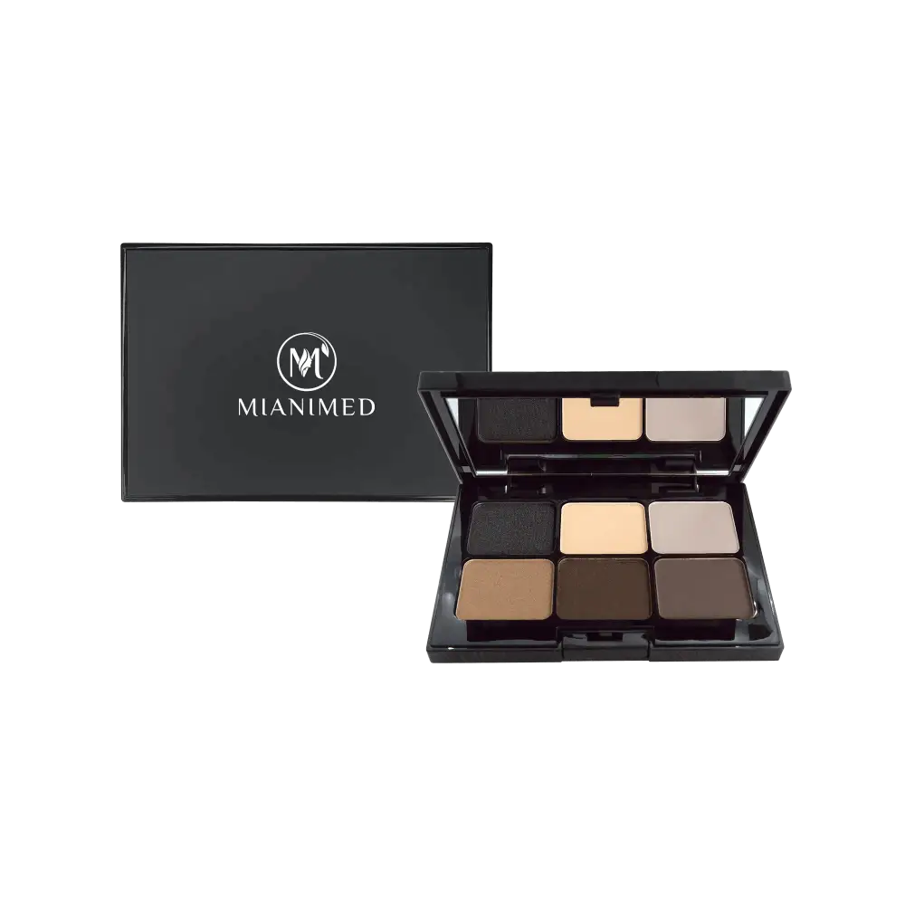 MIANIMED premium skincare eyeshadow palette with six shades for flawless beauty.