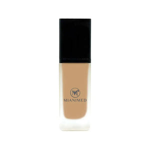 MIANIMED premium skincare foundation bottle with black cap and logo on white background