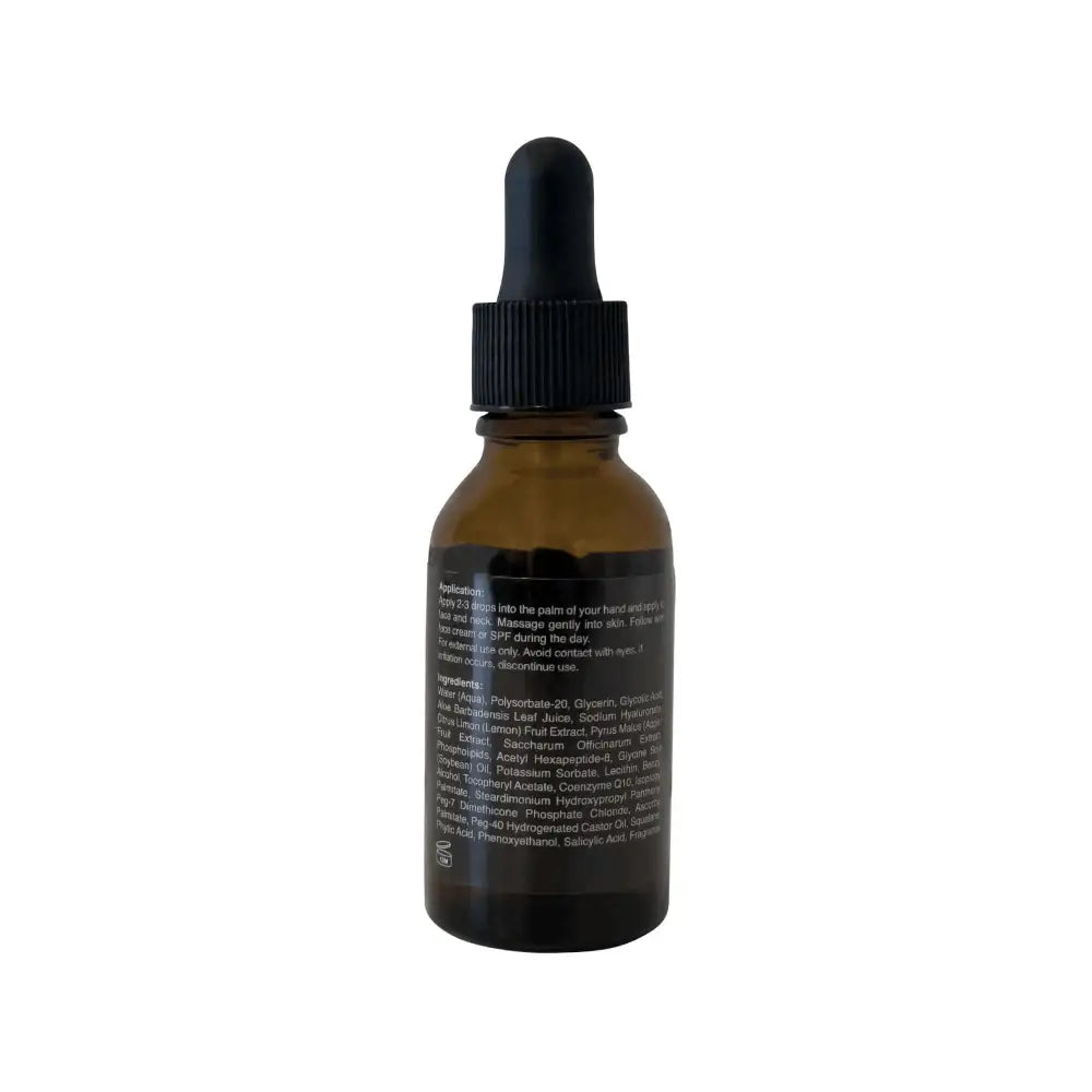 MIANIMED Glycolic Acid Serum - Premium Skincare Product in Amber Dropper Bottle.