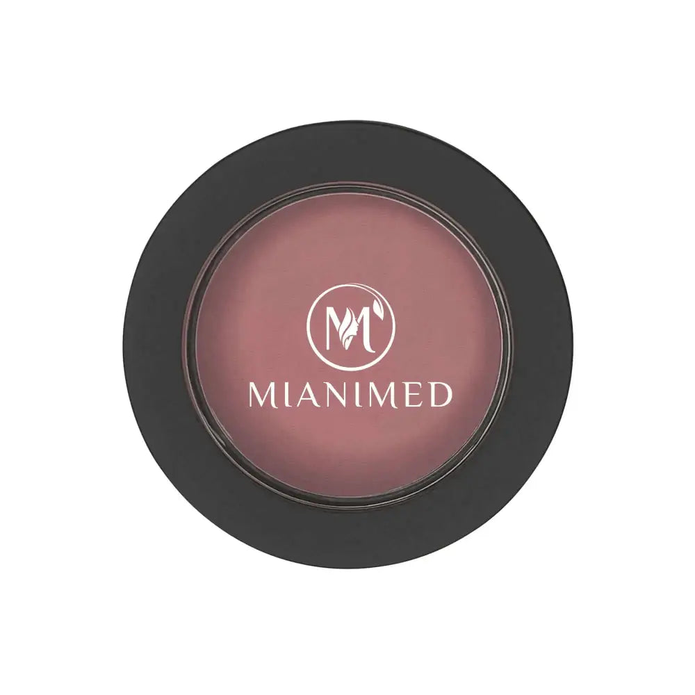 MIANIMED premium skincare product, compact round case with blush.